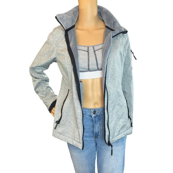 Free Country Womens Super Softshell Fleece Lined Jacket Size S Silver - Picture 2 of 14